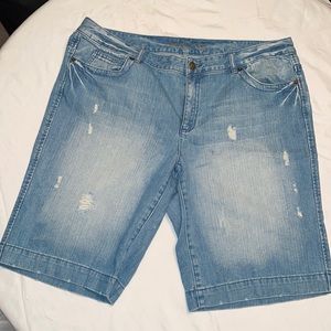 Michael Kors Denim Semi Distressed Shorts